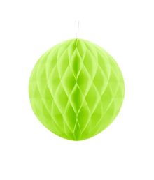 Limegrön honeycomb boll, 20 cm