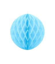 Skyblå papirvæv kugle, 30 cm