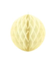 Creme papirvæv kugle, 10 cm
