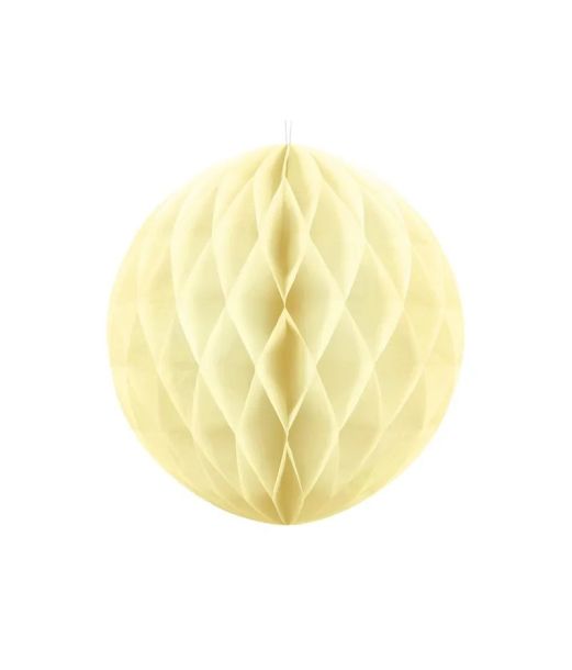 Krämvita honeycomb-kula, 30 cm
