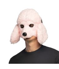Pink puddel plush maske