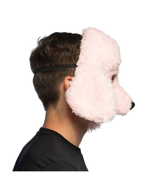 Pink puddel plush maske