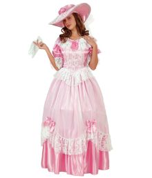 Rosa renässansklänning med hatt