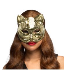 Guld disko katmask