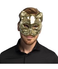 Guld disko katmask