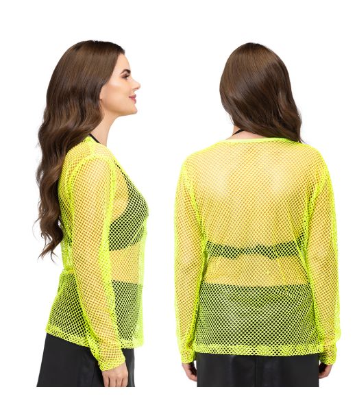 Neongul netbluse