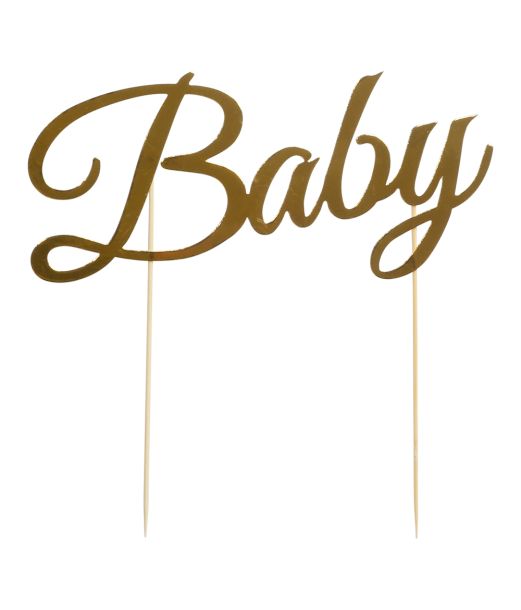 Kagepynt Baby guld