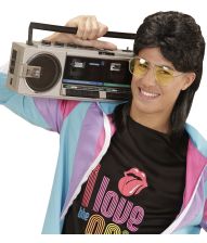 80er mullet, sort