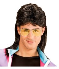 80er mullet, sort