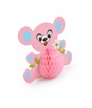 Bordpynt lyserød bamse 5 stk
