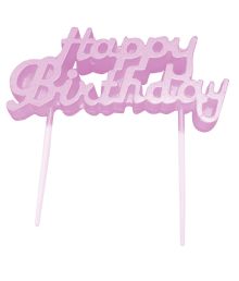 Rosa Happy Birthday tårtljus