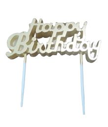 Guldfärgat Happy Birthday tårtljus