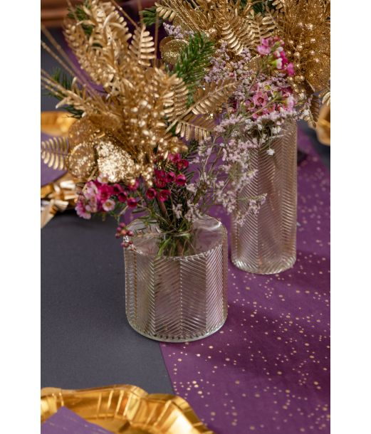 Guld geometrisk vase Ø 10,5 x 10 cm 