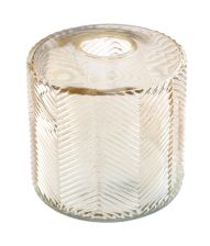 Guld geometrisk vase Ø 10,5 x 10 cm 