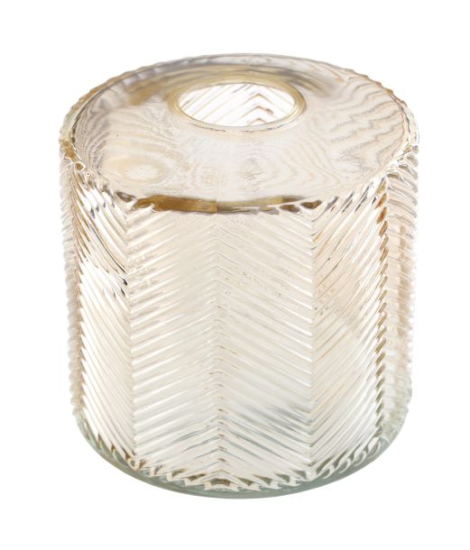 Guld geometrisk vase Ø 10,5 x 10 cm 