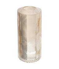 Guld geometrisk vase Ø 7,5 x 17 cm