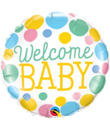 Welcome baby folieballon 45 cm