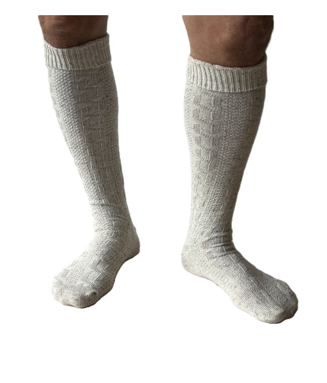 Beige tyrolerstrømpe 43-46