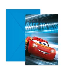 Cars Victory invitationer, 6 stk