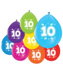 Ballon mix 10 år 8 stk