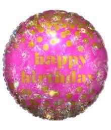 Folieballon Happy Birthday pink 45 cm