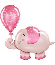 Folieballon Baby Girl elefant 73X78 cm