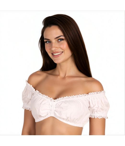 Dirndl bluse hvid 36