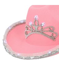 Pink LED cowboy hat barn