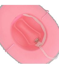 Rosa cowboyhatt med LED-ljus, barn