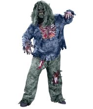 Läskig zombiedräkt för vuxna.