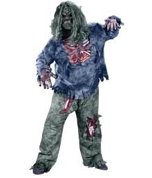 Läskig zombiedräkt för vuxna.