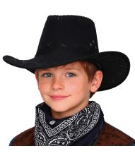 Cowboyhatt för barn, svart