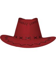 Röd cowboyhatt för barn.