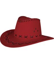 Röd cowboyhatt för barn.