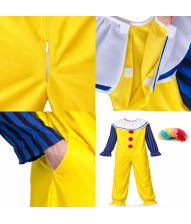 Läskig clownkostym