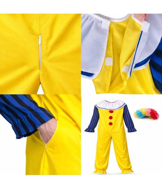 Läskig clownkostym