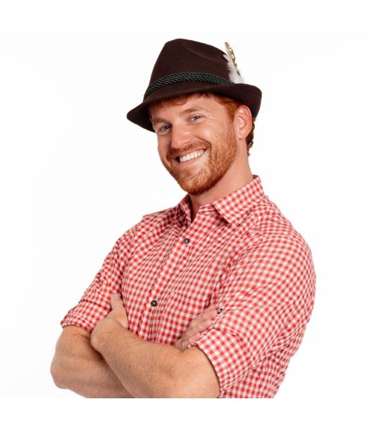 Mörkbrun Oktoberfest hatt