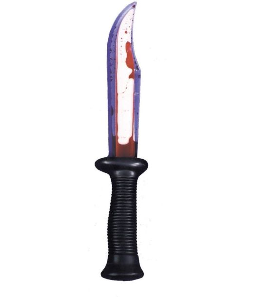 Blodig kniv m blod i