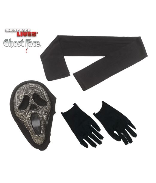 Ghost Face-maskeraddräkt med bling för barn