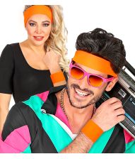 Neonorange svettband för utklädnad