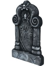 Gravstenen ”Game over”