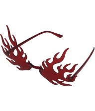 Röda glasögon med flammor