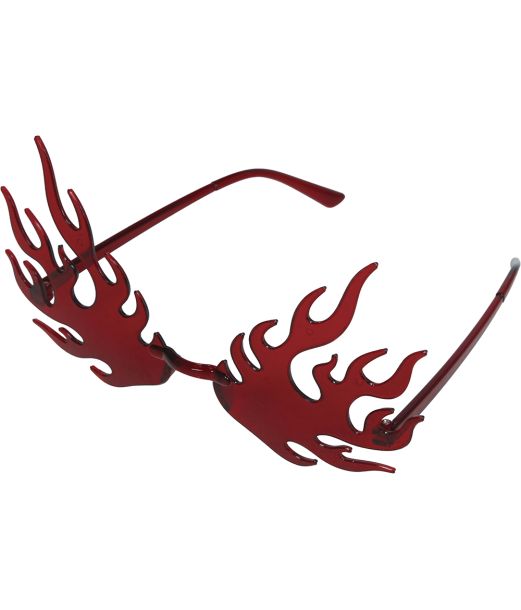 Röda glasögon med flammor