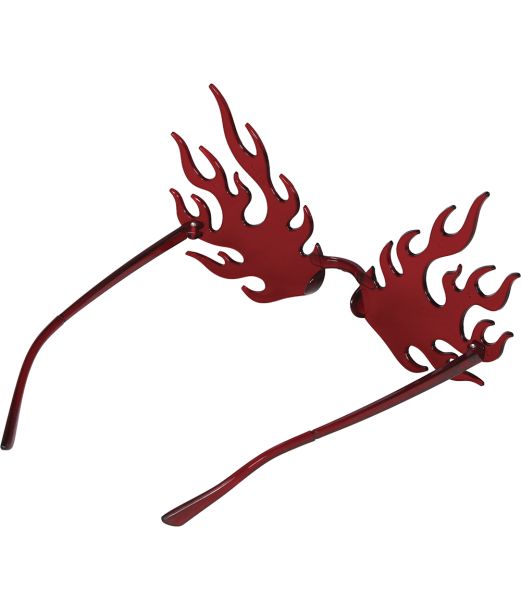 Röda glasögon med flammor