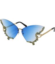 Glasögon med fjärilsmönster, blå