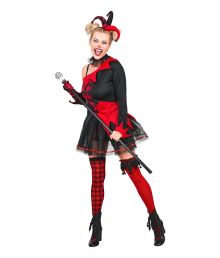 Ond Harlekin-maskeraddräkt för kvinnor
