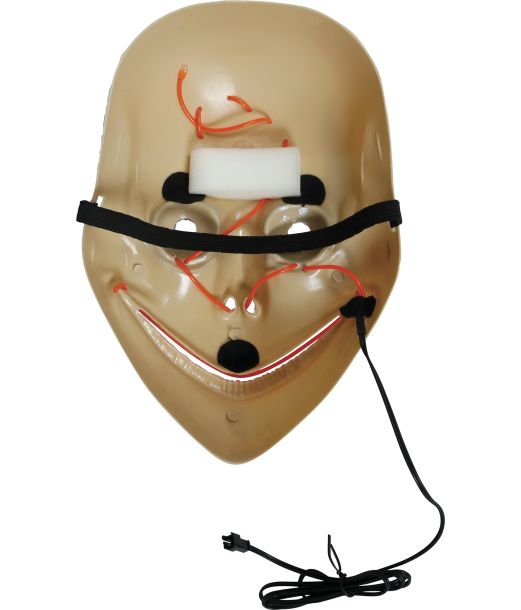 Scare maske m LED lys