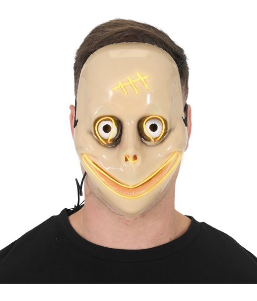 Scare maske m LED lys