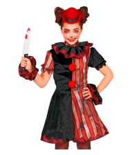 Evil Clown maskeraddräkt för flickor.