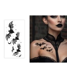 Bat tattoos 15 x 8 cm